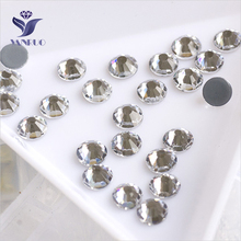 YANRUO 2058HF SS4-SS50 Crystal Clear Iron On Hotfix Stones And Crystals Flat Back Strass DIY Rhinestones For Craft 2024 - buy cheap