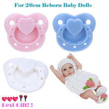 New Dummy Pacifier For 26cm Reborn Baby Dolls With Internal Magnetic Accessories fopspeen houder clipe titular chupeta baby 2024 - buy cheap