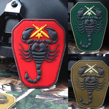 Parche de escorpión de la Unidad del Ejército de EE. UU., insignia táctica militar SWAT 3D, parche de velcro de PVC, insignia para Mochila de tela 2024 - compra barato