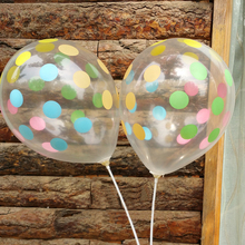 Globos de látex transparentes con estampado de lunares, globo inflable de aire de 12 pulgadas, decoración de fiesta de cumpleaños y boda, 20 Uds. 2024 - compra barato
