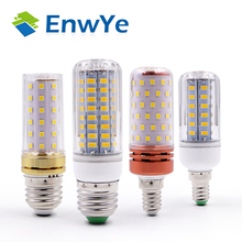 EnwYe E27 E14 LED Corn lamp True power 2W 4W 6W 9W 12W  220V 240V Corn Bulb Chandelier Candle LED Light For Home Decoration 2024 - buy cheap