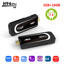 H96 Pro H3 Mini PC 2GB RAM 16GB ROM 2.4G 5G Wifi Smart Android 7.1 TV Box Amlogic S905X Quad Core TV Stick 4K HD Media Player 2024 - buy cheap