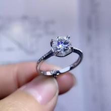 glitting moisanite gemstone ring engagement ring wedding shiny better than diamond 925 sterling silver girl date gift party gift 2024 - buy cheap