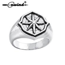 Cxwind Punk Vintage Men Signet Ring Women Carved Charms Star Ring Male Finger Jewelry Unique Party Gift Drop Shipping 2024 - buy cheap