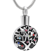 IJD10025 Stainless Steel Shiny Tree of Life Cremation Memorial Pendant for Ashes Urn Necklace Women Jewelry 2024 - buy cheap