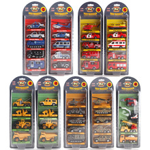 Die cast Car Models Metal Vehicle Toys for Children gld52 Fire Rescue car /  Digger Truck / Military Vehicle /Cop Pocket Car Set 2024 - buy cheap