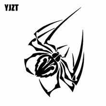 YJZT 11CM*16.3CM Creepy Tribal Spider Vinyl Decals Car Sticker Black/Silver C19-0241 2024 - buy cheap