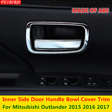 Nuevo estilo ABS manija de puerta interior cubierta de cuenco embellecedor para Mitsubishi Outlander 2015 2016 2017 estilo brillante 2024 - compra barato
