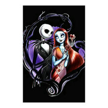 5d diamond painting jack and sally full square skull 3d diy diamond embroidery full round cross stitch mosaic home decor sticker 2024 - buy cheap