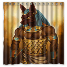 Free Shipping!Hot Anime& Cartoon Anubis Printed Waterproof Polyester Bath Shower Curtain( 180X180CM) 2024 - buy cheap