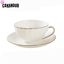 CAKEHOUD-Juego de platos y tazas de café simples de porcelana, juego de tazas de cerámica para té y café, taza inglesa para la tarde 2024 - compra barato