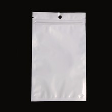 Wholesale 12x20cm White / Clear Self Seal Zipper Plastic Retail Packaging Bag, Ziplock Zip Lock Bag Retail Package W/ Hang Hole 2024 - buy cheap
