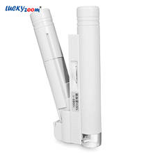 100X Zoom Handheld  Mini Pocket Microsope Magnifying Glass LED Illuminated Jewelry Magnifier Loupe Dual Tube Adjustable Lupa 2024 - buy cheap
