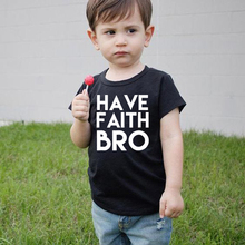 Have Faith Bro Jesus-camiseta para niños, camisa de Pascua para niños pequeños, Camisetas estampadas para niños, ropa para bebés, Tops para niños 2024 - compra barato