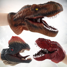 Акула динозавр тираннозавр рекс крокодиловая рука кукольные перчатки, мягкий винил, ПВХ голова животного фигура ярко дети игрушка модель подарки 2024 - купить недорого