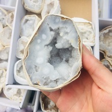 1 pcs drop shipping  white  Crystal druzy gemstone geode meditation reiki healing crystal home decoration as gift 2024 - buy cheap