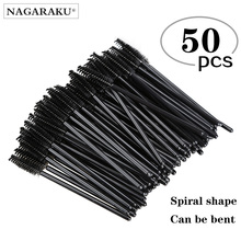 NAGARAKU 50 pcs Mascara Eyelash Brushes Eyebrow Brush Disposable Mascara Wand Can Be Bent Brush Flexible Soft Make Up Tools 2024 - buy cheap