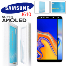 Super AMOLED ЖК-дисплей 6,0 дюйма для Samsung Galaxy J6 Plus J610, ЖК-дисплей с сенсорным экраном в сборе, запасные части 2024 - купить недорого