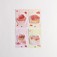 Sweet Strawberry Peach Cake Cute Kawaii Self-Adhesive paper Memo Pad Sticky Notes Bookmark, 30 Sheets/pad 2024 - buy cheap