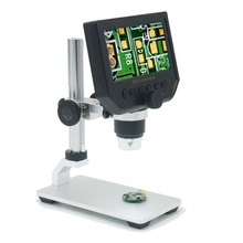 Microscopio Digital USB de 600x3,6 MP con soporte de aluminio, pantalla LCD HD de 4,3 pulgadas para reparación de PCB, cámara de aumento de vídeo base 2024 - compra barato