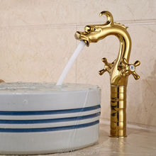 Newly Luxury Dragon Style Sink Faucet Dual Handles Golden Tall Basin Faucet Vessel Mixer Tap 2024 - buy cheap