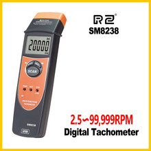 Tacómetro Digital de mano multifunción, velocímetro LCD, interfaz USB de 2,5-99999RPM, registrador de datos de velocidad de precisión, SM8238 2024 - compra barato