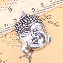 20pcs Jewelry Charms buddha head 40x30mm Antique Silver Plated Pendants Making DIY Handmade Tibetan Silver Jewelry 2024 - buy cheap