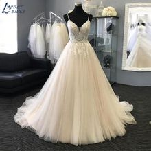 ZL1024-vestido De boda de lujo con tirantes finos, De encaje, tul, de novia, De Noiva 2024 - compra barato