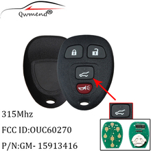 Llave de coche remota de 4 botones para Chevrolet, para GMC, ACADIA, YUKON/XL, OUC60221, OUC60270 2024 - compra barato