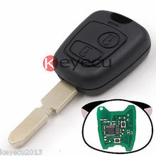 KEYECU-mando a distancia sin cortar para coche, 2 botones, 433MHz, ID46 electrónico, para Peugeot 406 2024 - compra barato