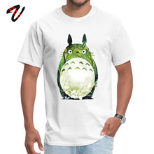 Totoro T-shirt Men Anime Tshirt 100% Cotton Mens Tops Tees Japan Harajuku Style Clothing My Neighbor Totoro Flower Forest Print 2024 - buy cheap