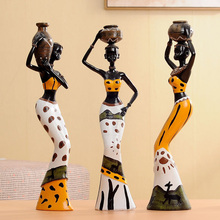 Modern Africa Resin Doll Carving Handicraft Furnishing Articles Figurines & Miniatures Creative Home Decoration Wedding Gifts 2024 - buy cheap