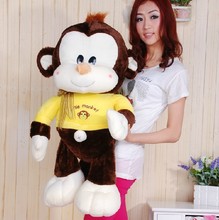 big lovely plush monkey toy stuff monkey toy in yellow cloth doll gift about 85cm 0129 2024 - buy cheap