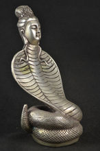 Estatua de Buda de belleza de plata Miao antiguo, estatua de cuerpo de flor y serpiente, chino, elaborado 2024 - compra barato