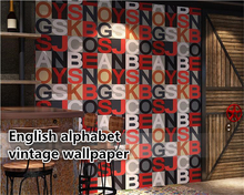 Beibehang-papeles tapiz de decoración del hogar, papel tapiz Vintage con letras 3D para interiores, peluquero, restaurante, paredes en rollos 2024 - compra barato