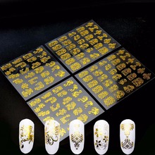 3D Nail Art Stickers 108pcs/sheet Decals Metallic Nail Stickers Multiple Colors Manicure Nail Art Decorations 4SZJ1106 2024 - buy cheap