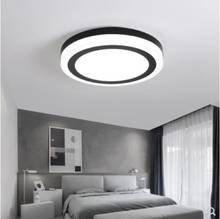 Круглый потолочный светильник, лампа для спальни, креативная индивидуальная лампа для гостиной, Скандинавская Современная Минималистичная черно-белая лампа для Кабинета 2024 - купить недорого