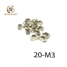 50pcs/lot 20-M3 M3 T-Nut  Hammer Head Block Nuts for 2020 Serie Aluminum Profile Extrusion DIY Connectors Slot 6   20 M3 2024 - buy cheap