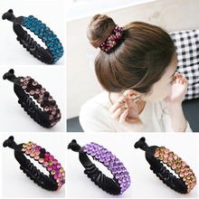 Women Full Rhinestone Hair Claws Clips Headwear Flower Ponytail Holder Hairpin Bird Twist Clips 5 Colors 2024 - buy cheap