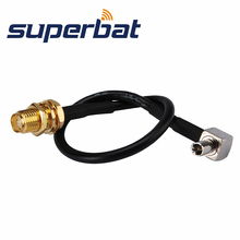 Superbat RF Coaxial Cable SMA Female Jack to TS9 Male Plug Right Angle Pigtail Cable RG174 15cm for Antenna Huawei ZTE 2024 - buy cheap