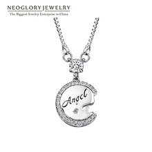 Neoglory-collares y colgantes de cadena larga para mujer, con diamantes de imitación chapados en plata, nueva marca, regalos, P1, 2020 2024 - compra barato