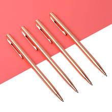 4PCS Ballpoint Pen Rotating style Rose Gold Metal Ball Pen Luxury Pens For School Supplies Office Writing Point 0.7mm Ink 2024 - buy cheap