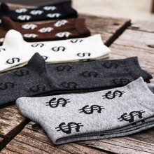 2018 New spring Novelty Men's Long Socks Harajuku Money Dollar 3D Patterned Socks Funny Cartoon Sock Pure Cotton for Men WZ033 2024 - buy cheap
