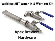 Weldless MLT Sweet Wort / Water In & Sweet Wort Out Kit, 6" Bazooka, 2-Piece Ball Valve, 1/2" Hose Barb, Brewer Hardware 2024 - buy cheap