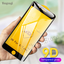 Wangcangli-cristal templado 9d para iphone, protector de pantalla para iphone 6, 7, 6, 6s, 8 plus, XS, max, XR, 7, 8, x 2024 - compra barato