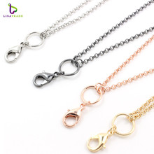 10pcs/lot 2.5mm width 30 inch 4 color rolo chain necklace for floating locket chains superior quality LSCH04-1*10 2024 - buy cheap
