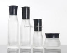 10 unids/lote frasco de crema cosmética de cristal de 50G, frasco vacío de bomba de loción de vidrio esmerilado de 120/100/40 ml, frascos de maquillaje de base de belleza 2024 - compra barato