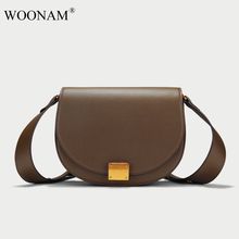 WOONAM Women Fashion Designer Handbag Top Hide Genuine Calf Leather Saddle Satchel Shoulder Cross Body Bag WB950 2024 - buy cheap