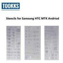 3pcs Universal BGA Stencils for Samsung HTC Huawei MTK  Android Directly Heated BGA Reballing Kit Stencils IC Chip Reballing Pin 2024 - buy cheap