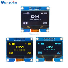 Módulo de tela oled, amarelo/branco/azul, 128x64 ssd1309 spi iic i2c, placa de tela oled para arduino avr stm32 2024 - compre barato